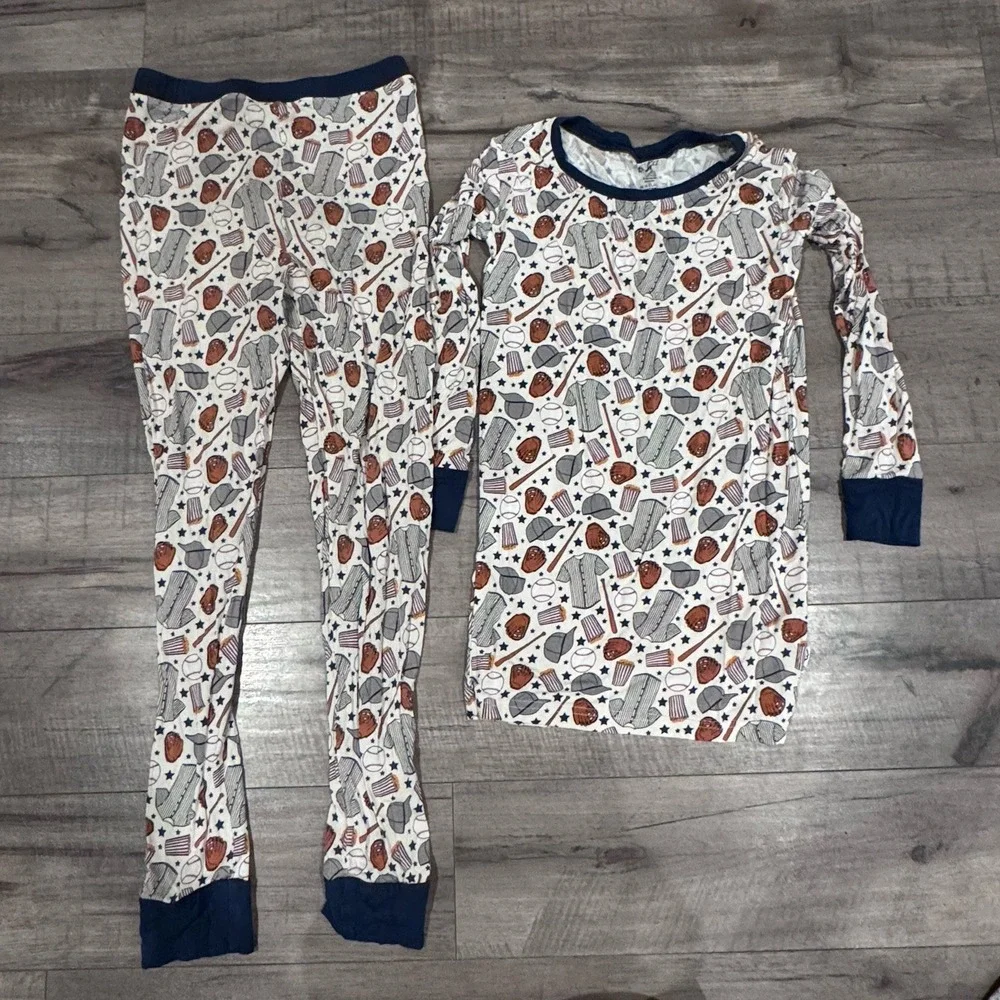 Bamboo Sports 2 Piece Pajamas 9/10 Baseball Dream Big Little Co PJs Dreamyzzz